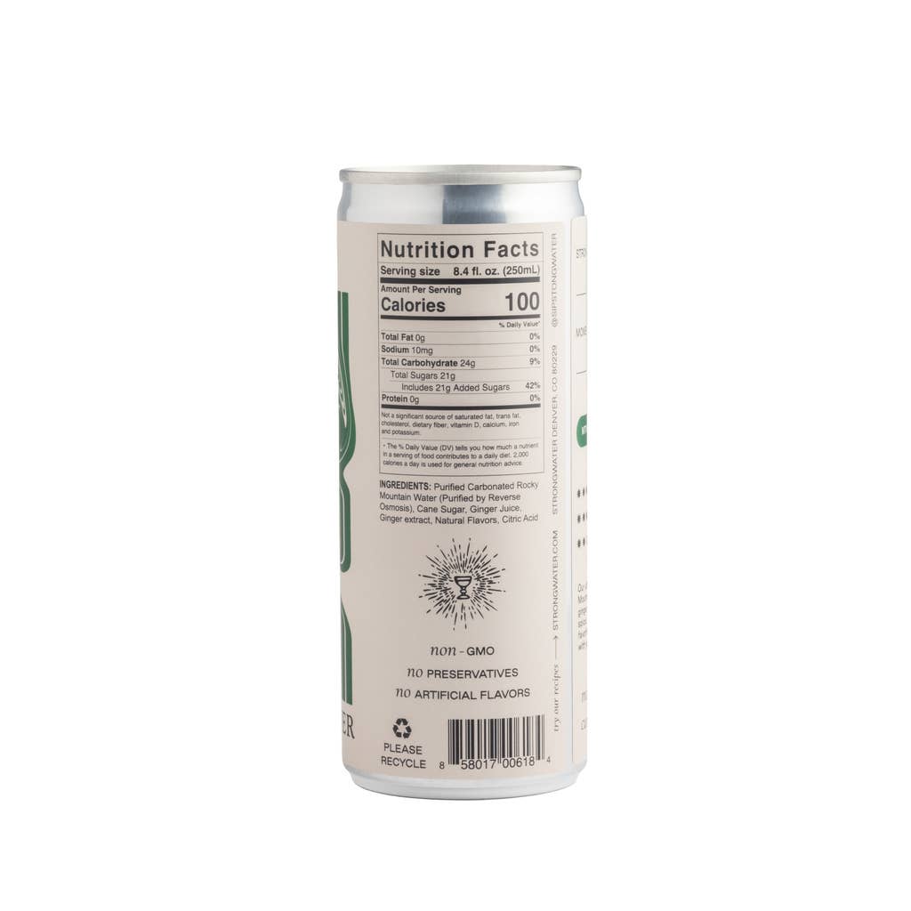 Strongwater - Ginger Beer - 24 Pack Of Cans