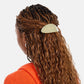 CHUNKS - Oval Barrette in Olive Check