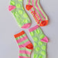 Nettle Studios - Women’s Cotton Ankle Socks - Neon Yellow Polka Dot