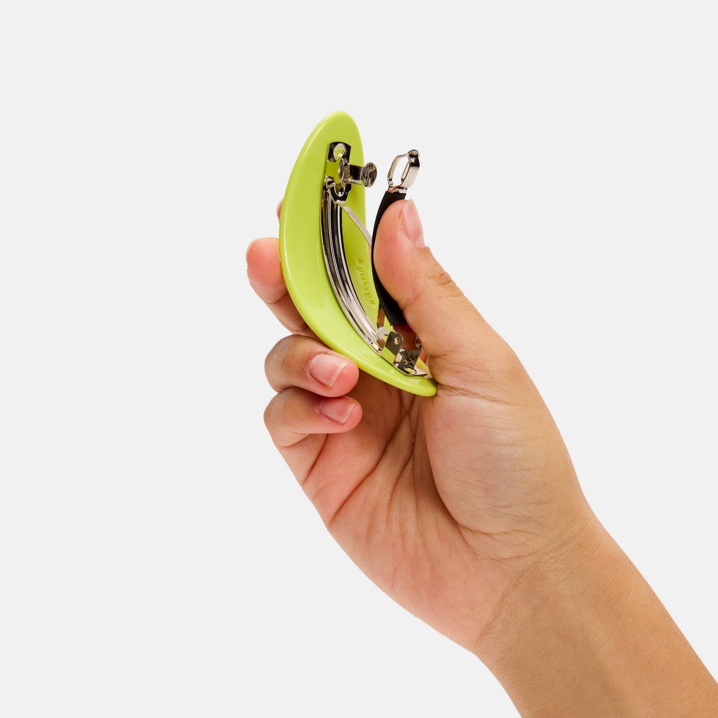 CHUNKS - Oval Barrette in Lime