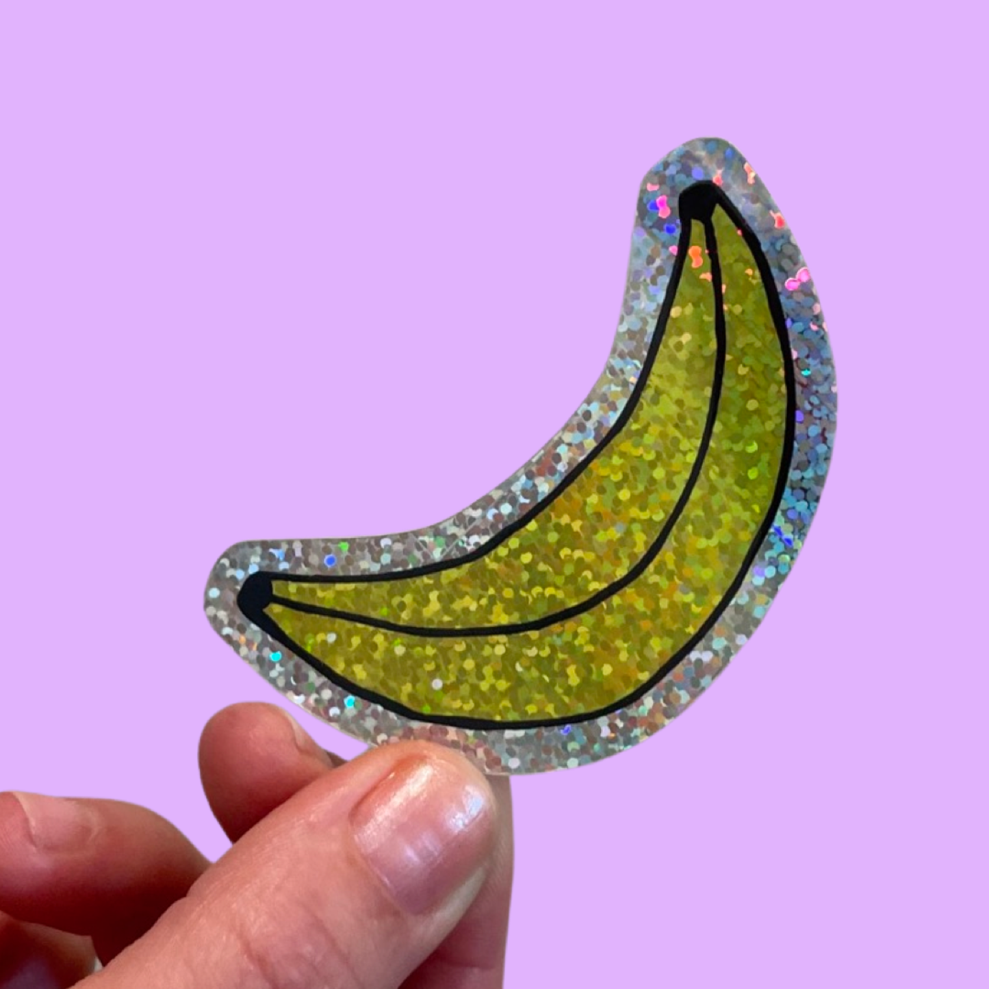 Jenny Lemons - Glitter Banana Sticker