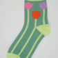 Nettle Studios - Women’s Cotton Ankle Socks - Pink Tulips