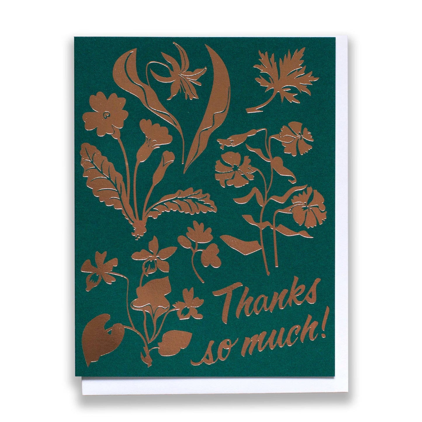 Banquet Workshop - Thanks Wildflowers Rose Gold Foil Card