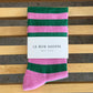 Le Bon Shoppe - Wally Socks: Wide / Pink Green