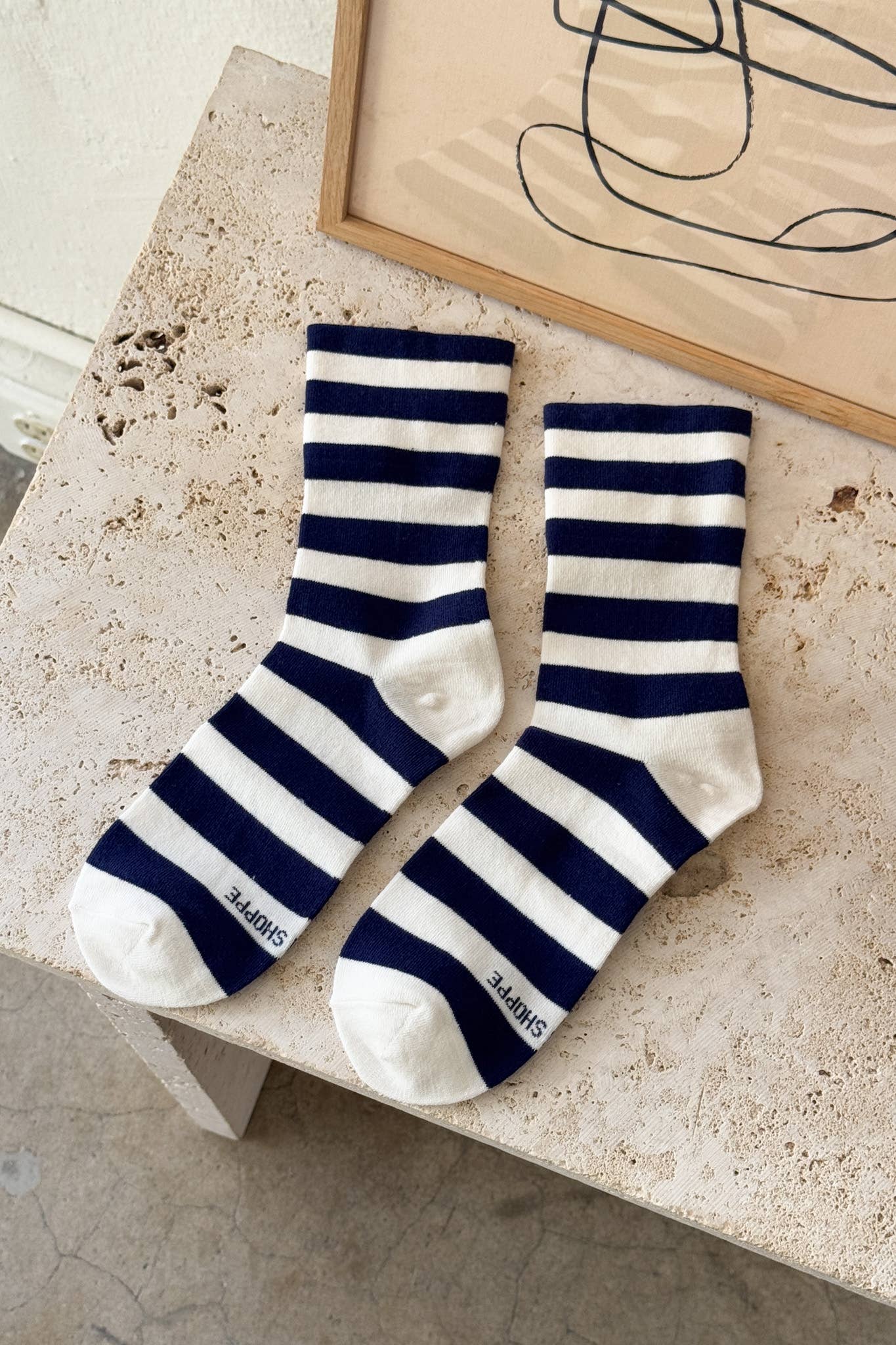 Le Bon Shoppe - Wally Socks: Wide / Red Stripe