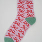 Nettle Studios - Women’s Cotton Ankle Socks - Lavender Bows