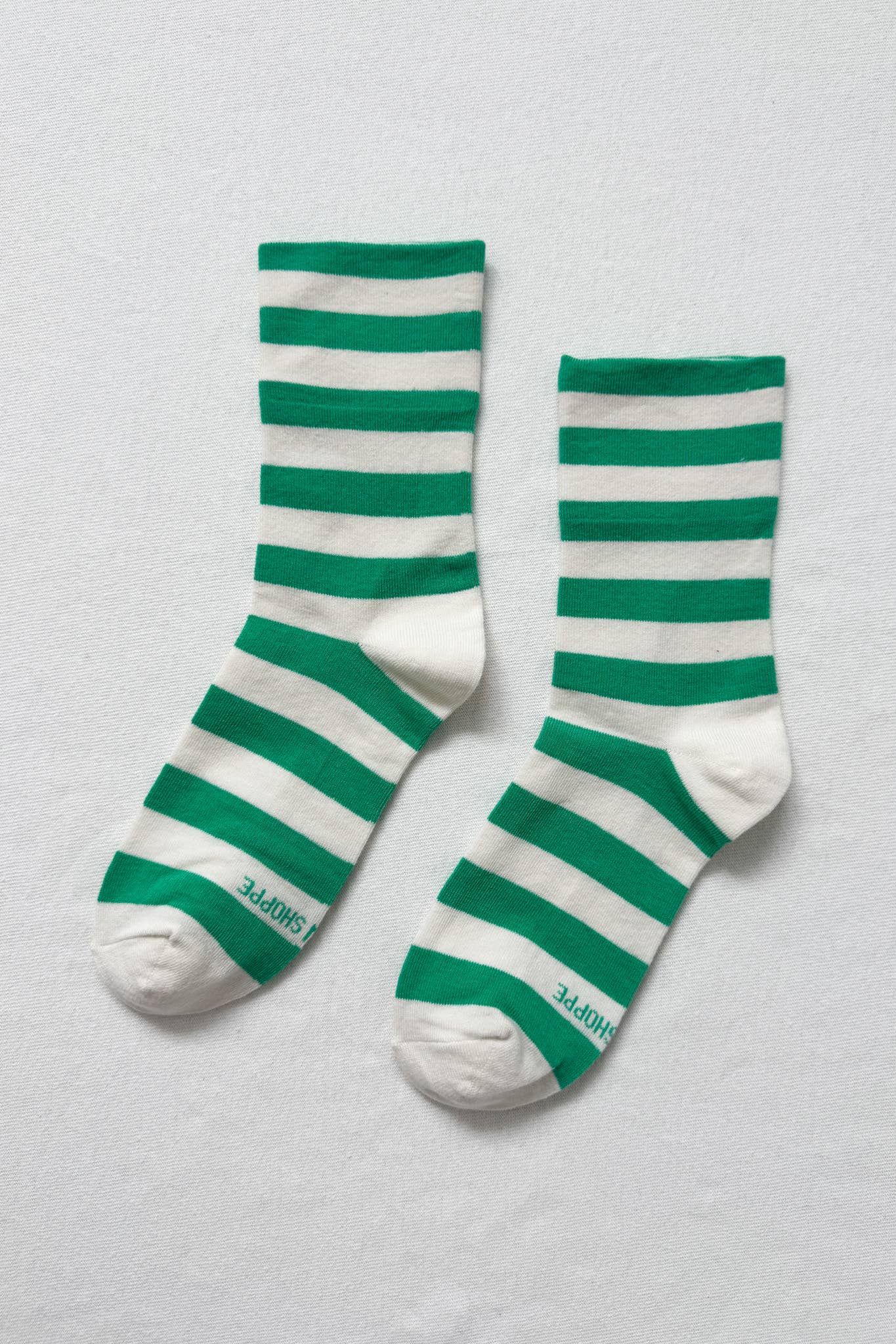 Le Bon Shoppe - Wally Socks: Wide / Green Stripe