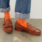 Jenny Pennywood - Crew Socks - Darby in Tangerine