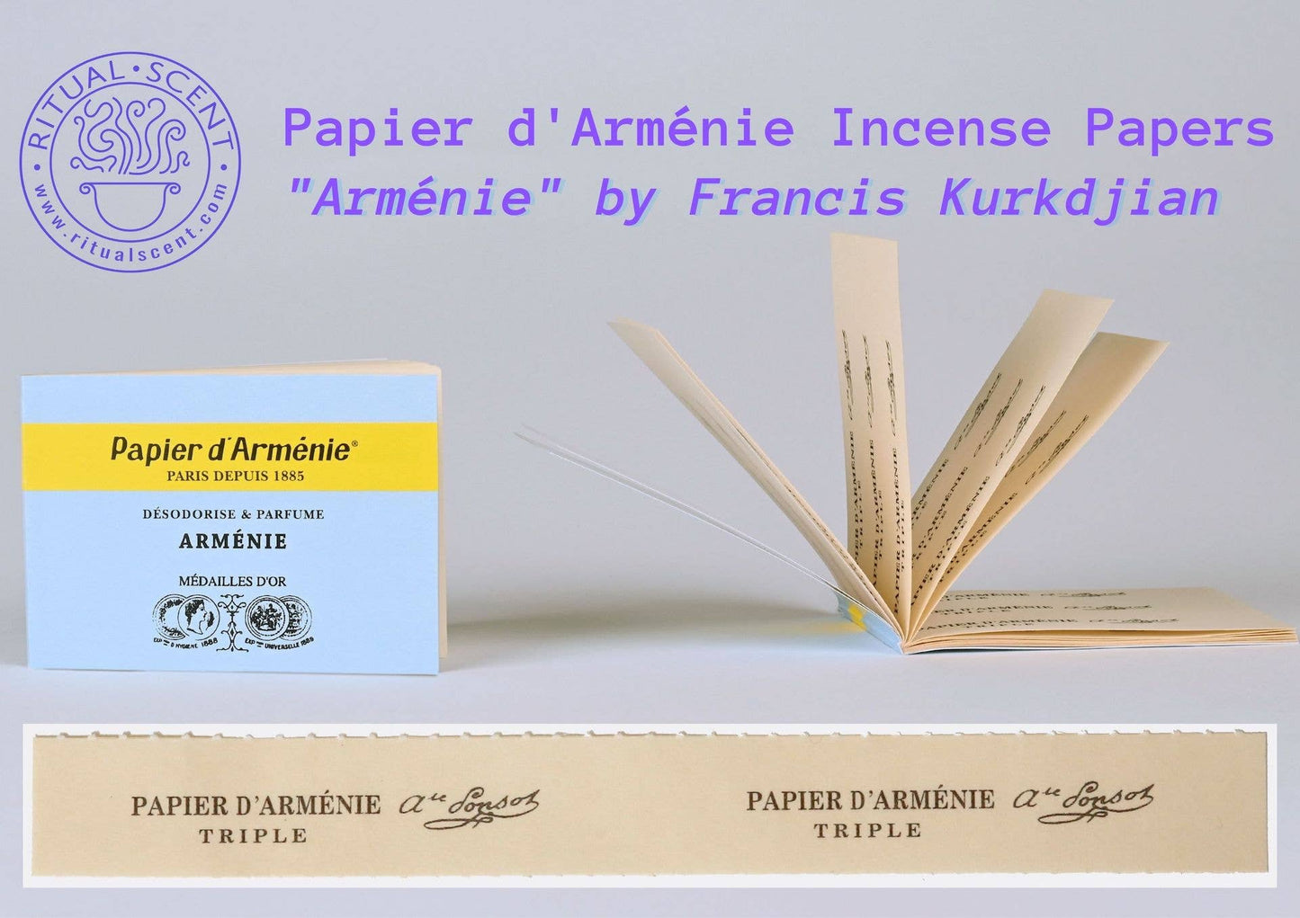 Ritual Scent - Papier d'Arménie French Incense paper booklets (darmenie): Traditional