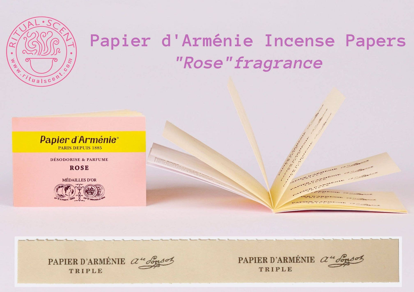 Ritual Scent - Papier d'Arménie French Incense paper booklets (darmenie): Traditional