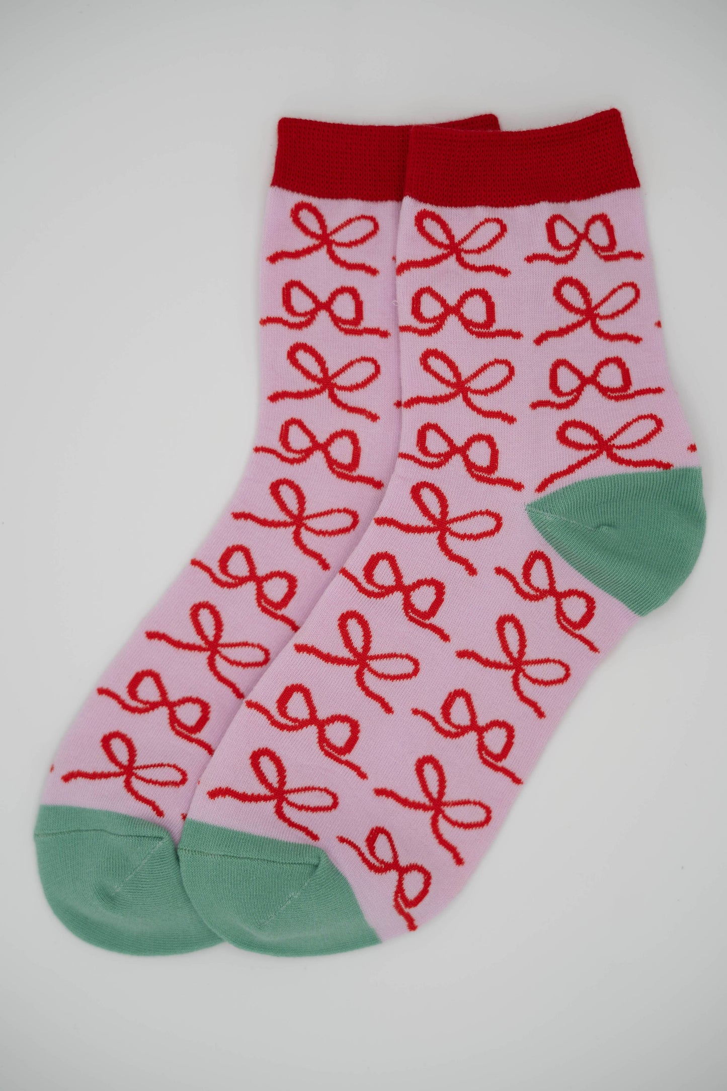 Nettle Studios - Women’s Cotton Ankle Socks - Lavender Bows