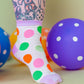 Nettle Studios - Women’s Cotton Ankle Socks - Gumdrop Polka Dots