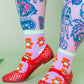 Nettle Studios - Women’s Cotton Ankle Socks - Cinnamon Bears