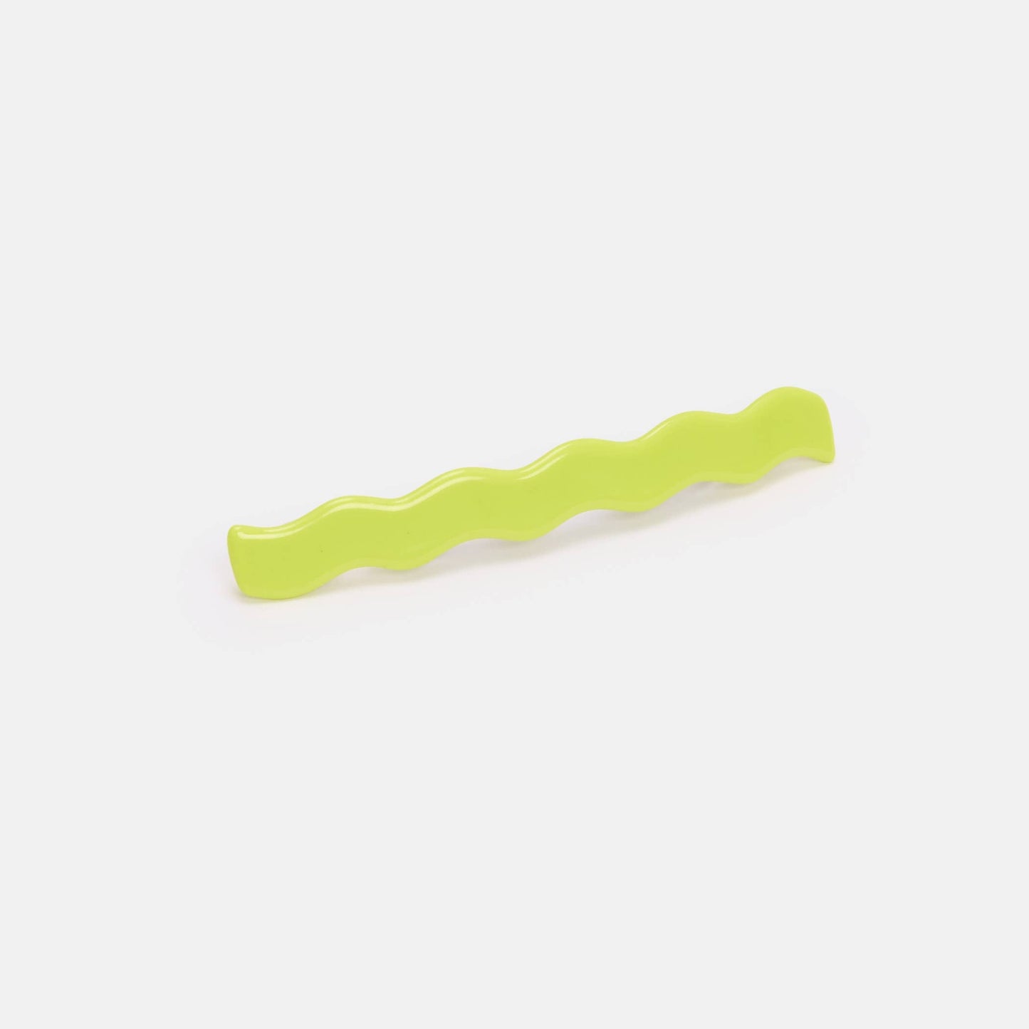 CHUNKS - Skinny Wave Barrette in Lime