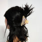 Paulina Otero - Pyramid Hair-Claw in Ivory Checkerboard