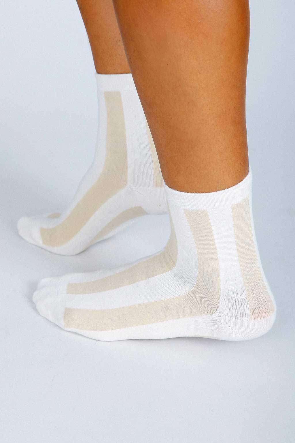 Tailored Union - Line Socks: White