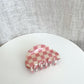 Rounded Check Hair Claw