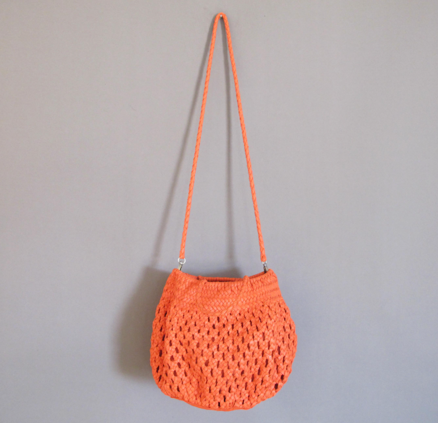 En Shalla Leather Bag - Tomato