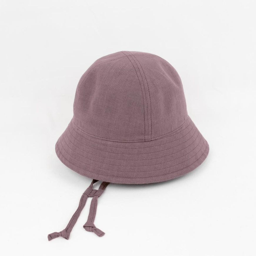 Linen UV hat with string