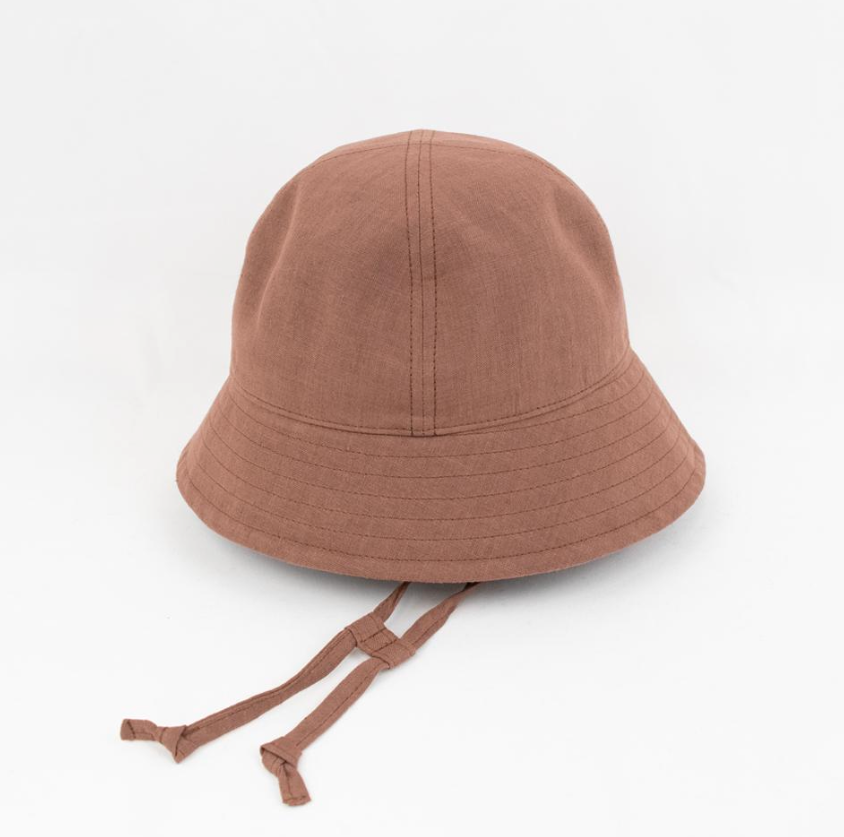 Linen UV hat with string