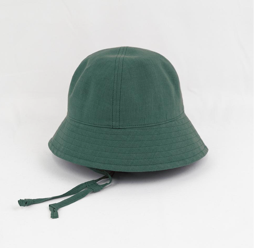 Linen UV hat with string