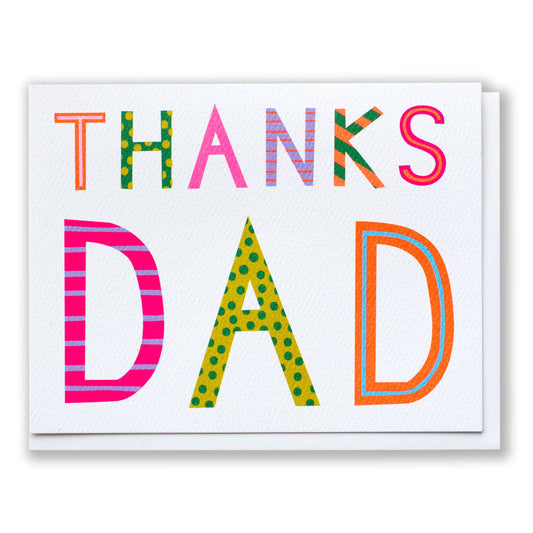 Banquet Workshop - Dots & Lines Thanks Dad Note Card for Father's Day