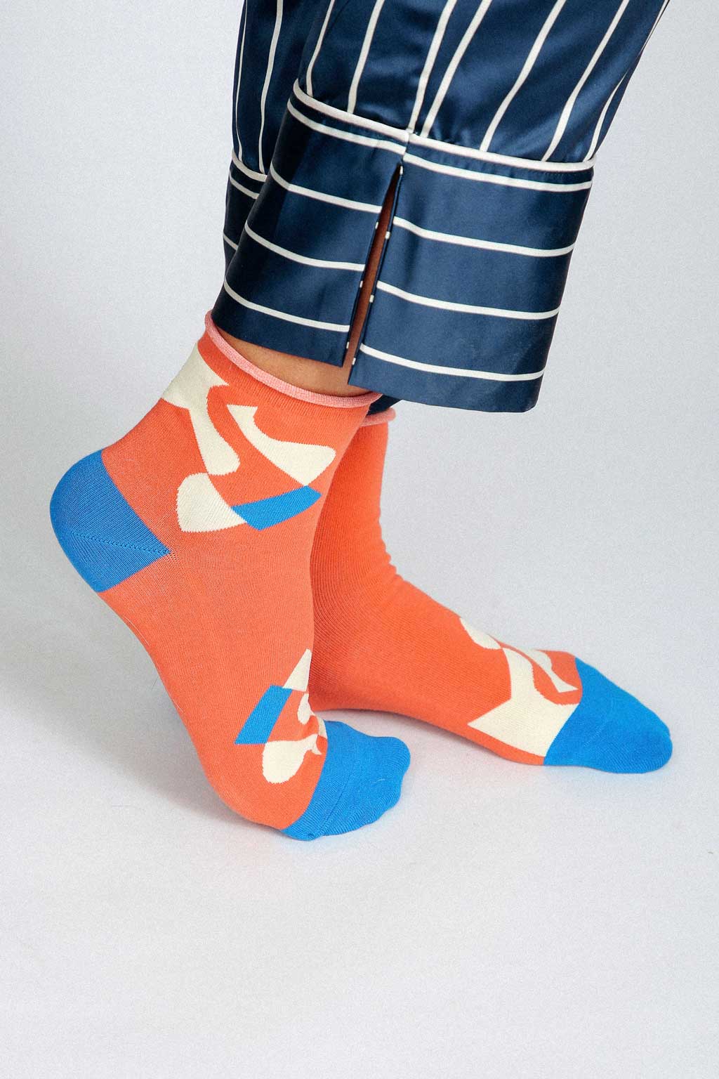 Tailored Union - Robbie Simon Women's Moon Fruit Socks: Red White & Blue